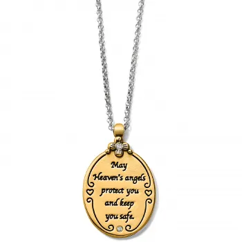 Guardian Angel Two-Tone Pendant Necklace JM2983