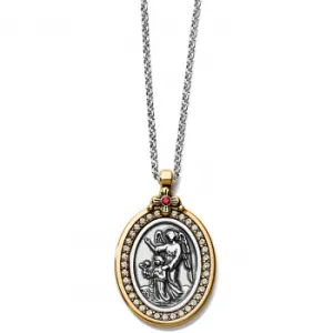 Guardian Angel Two-Tone Pendant Necklace JM2983