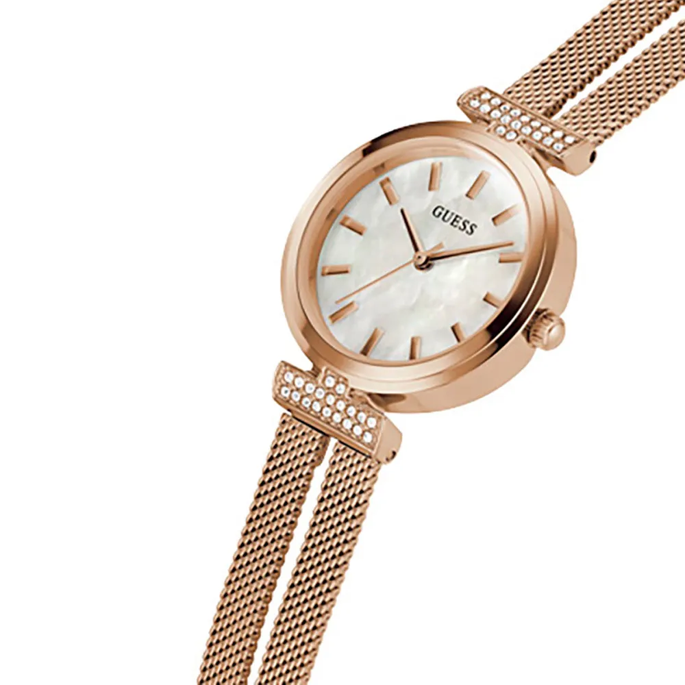 Guess Women's Watch Rose Gold Tone Case Quartz