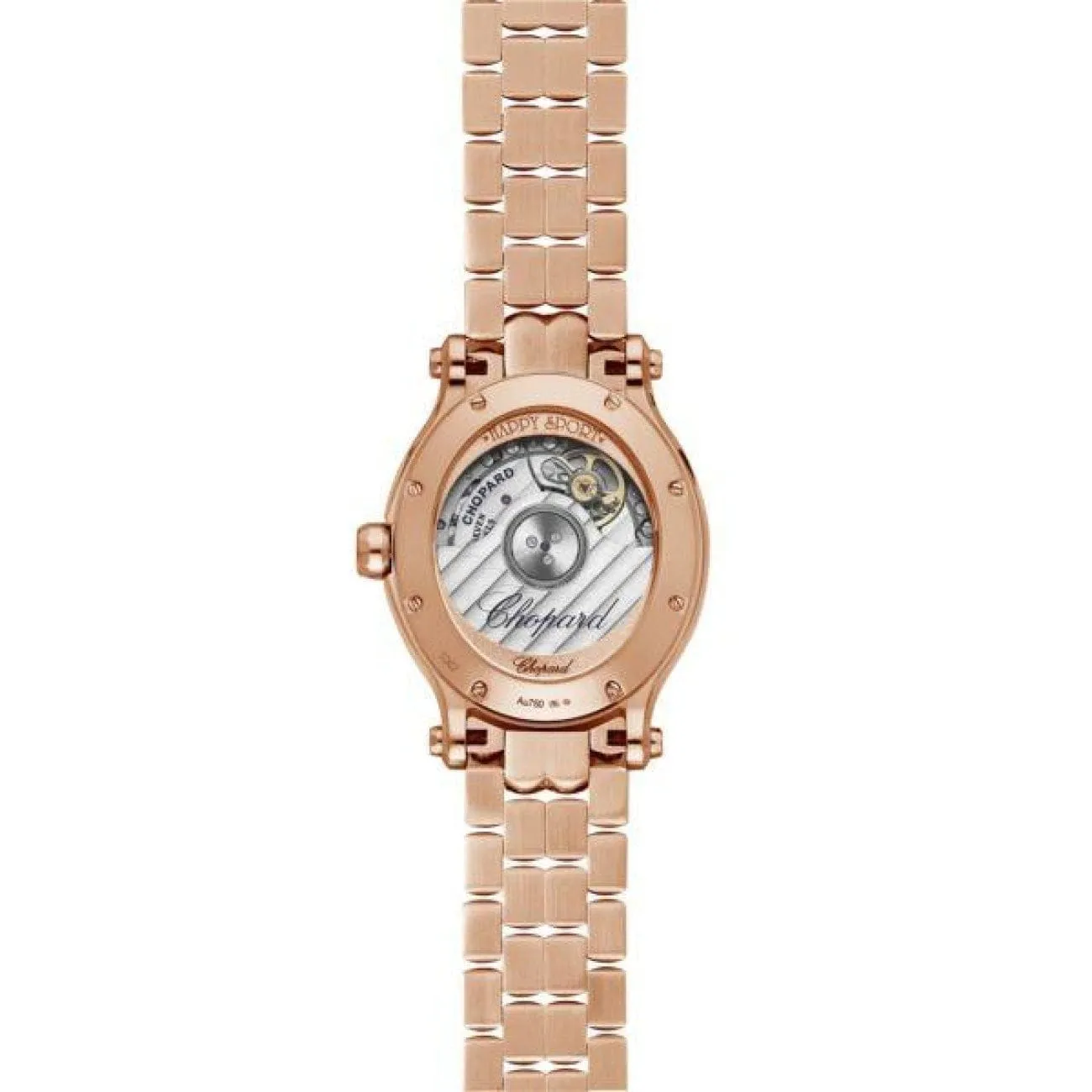 Happy Sport Oval 18K Rose Gold And Diamonds