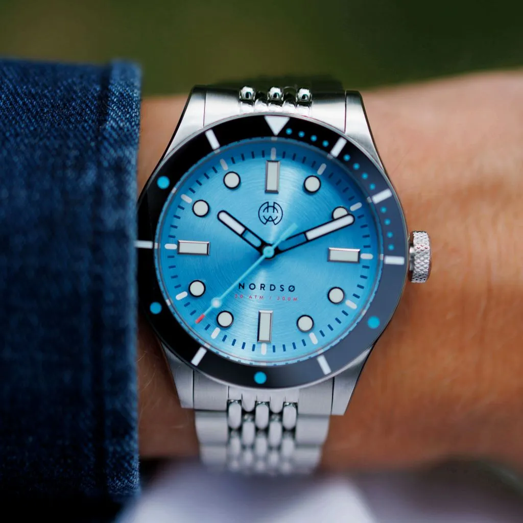 Henry Archer Nordsø Glacier&nbsp;Cyan (Sunburst&nbsp;Dial)