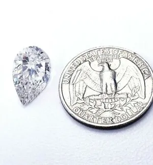 Huge 5 CT J/VS1 Natural Loose Diamond Pear Shape Cut GIA Certified