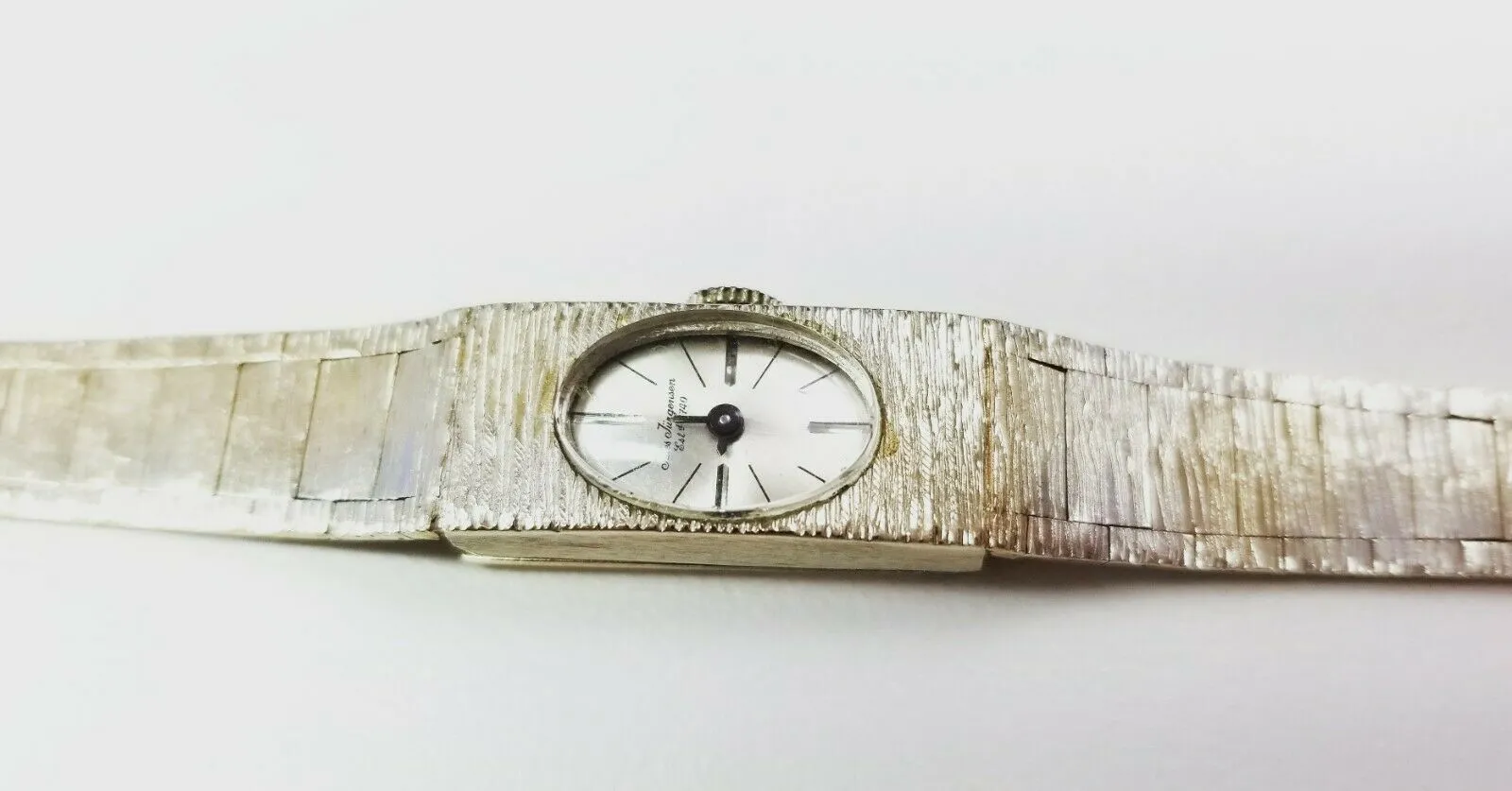 Jules Jurgensen Ladies Watch Vintage Estate 14k White Gold Swiss Movement