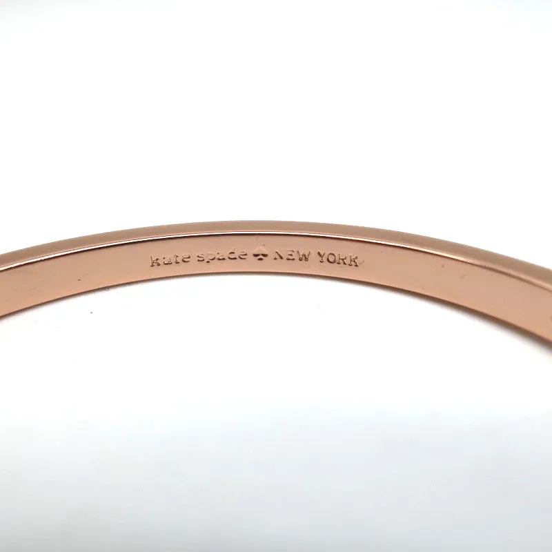 Kate Spade New York Love Notes Bow Bangle Bracelet Rose Gold NEW