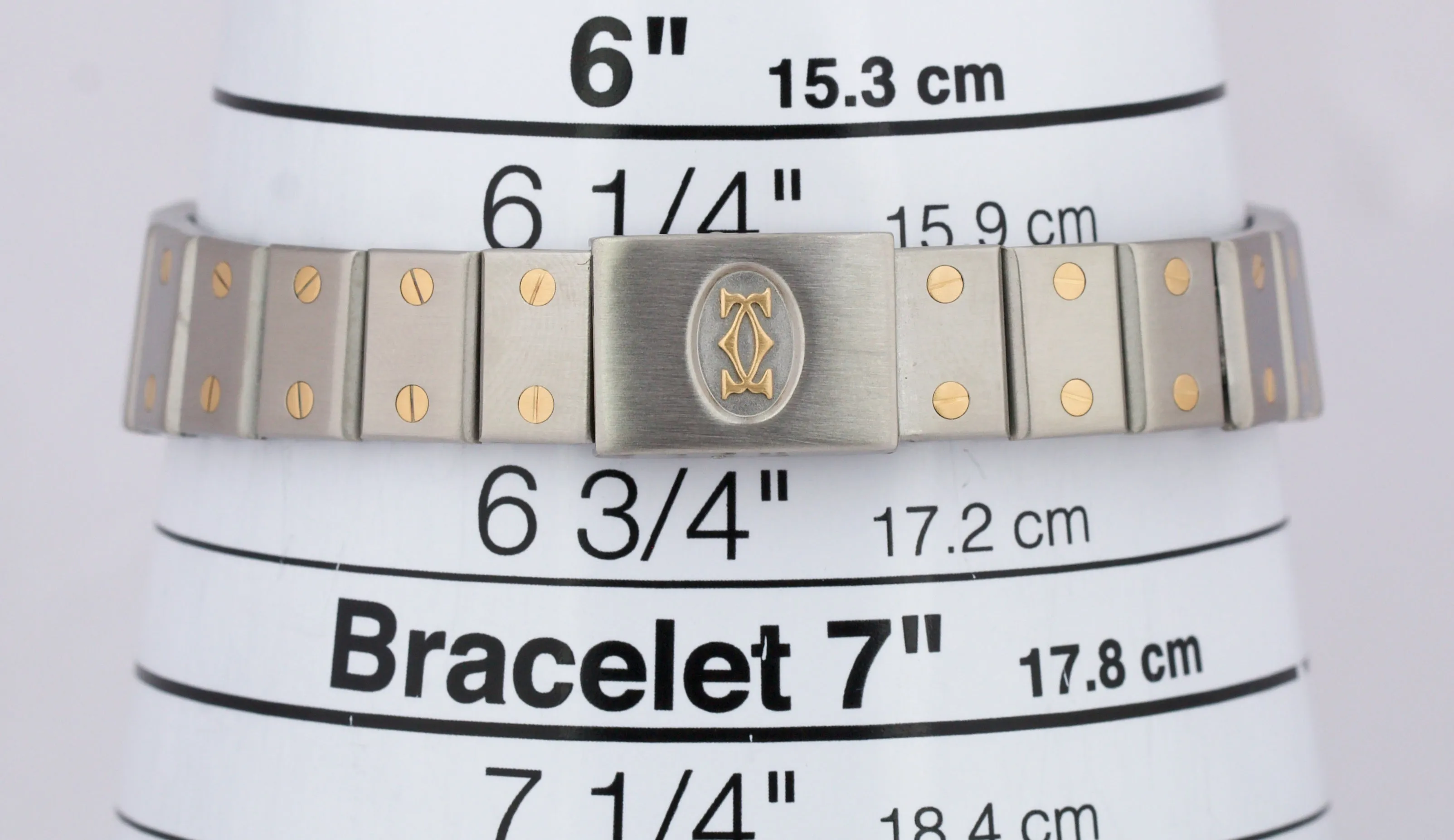 Ladies Cartier Santos IVORY ROMAN 18K Gold Stainless AUTOMATIC 24mm Watch 0902