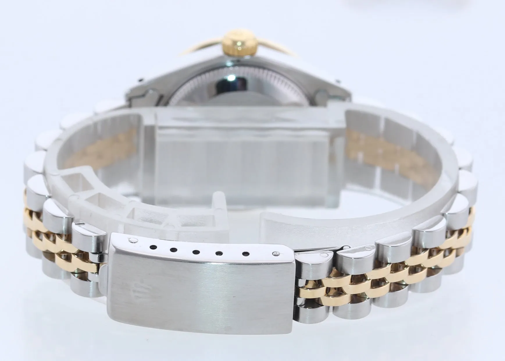 Ladies Rolex 69173 Two Tone 18k Gold 26mm MOP Diamond Watch Box