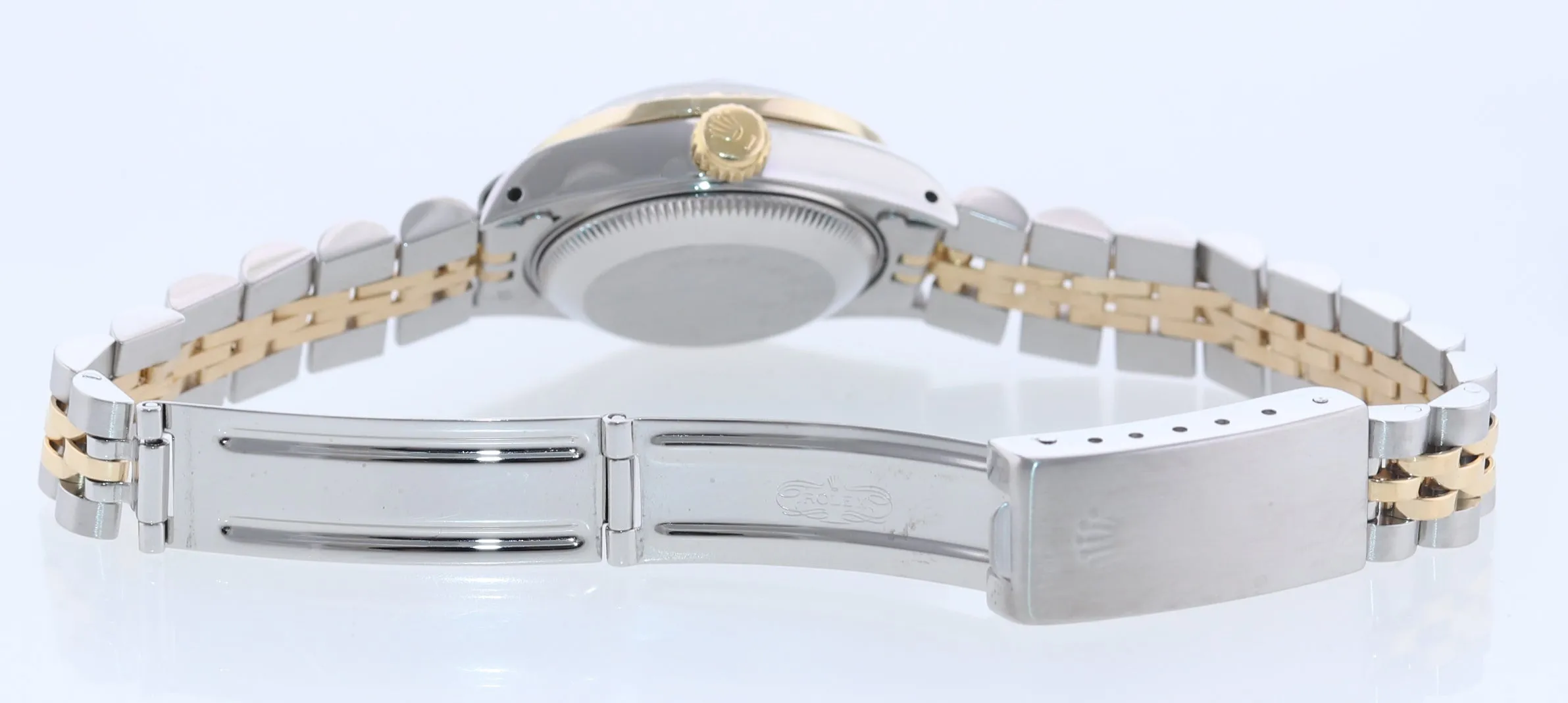 Ladies Rolex 69173 Two Tone 18k Gold 26mm MOP Diamond Watch Box