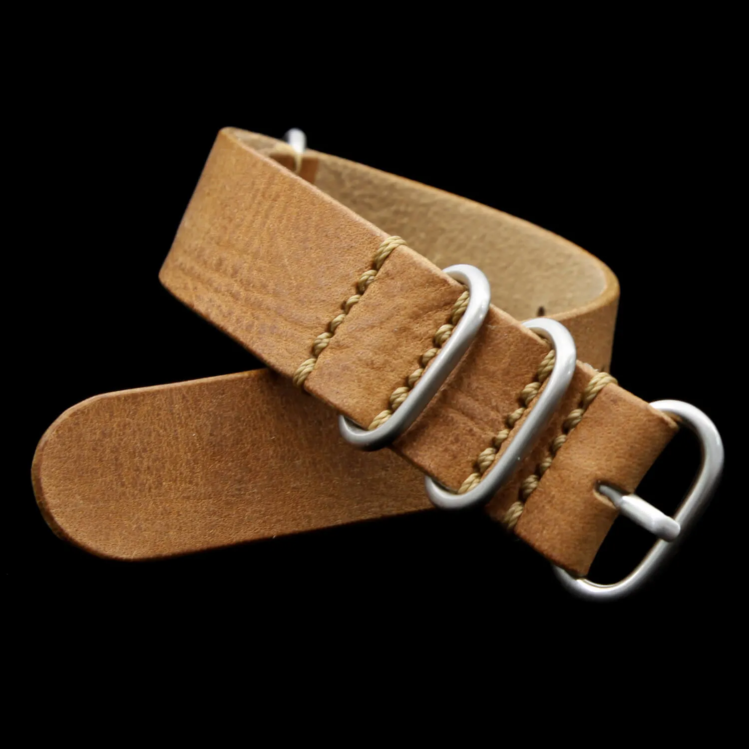 Leather Watch Strap, 4-Ring Vintage 401