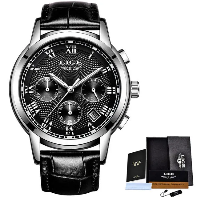 LIGE Fashion Sport Mens Watches