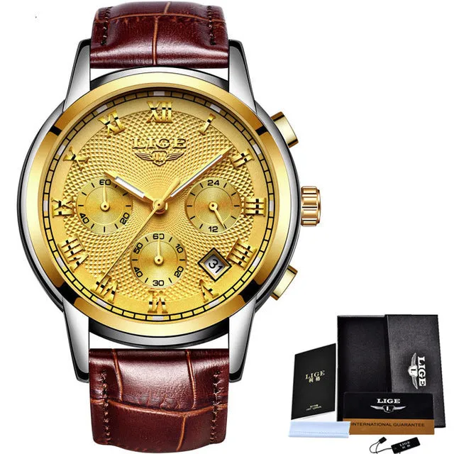 LIGE Fashion Sport Mens Watches