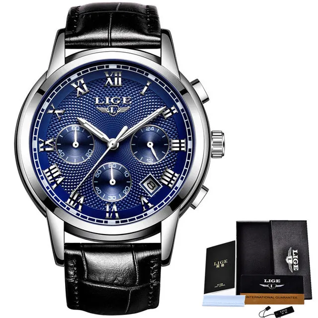 LIGE Fashion Sport Mens Watches