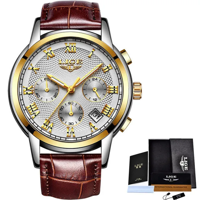 LIGE Fashion Sport Mens Watches