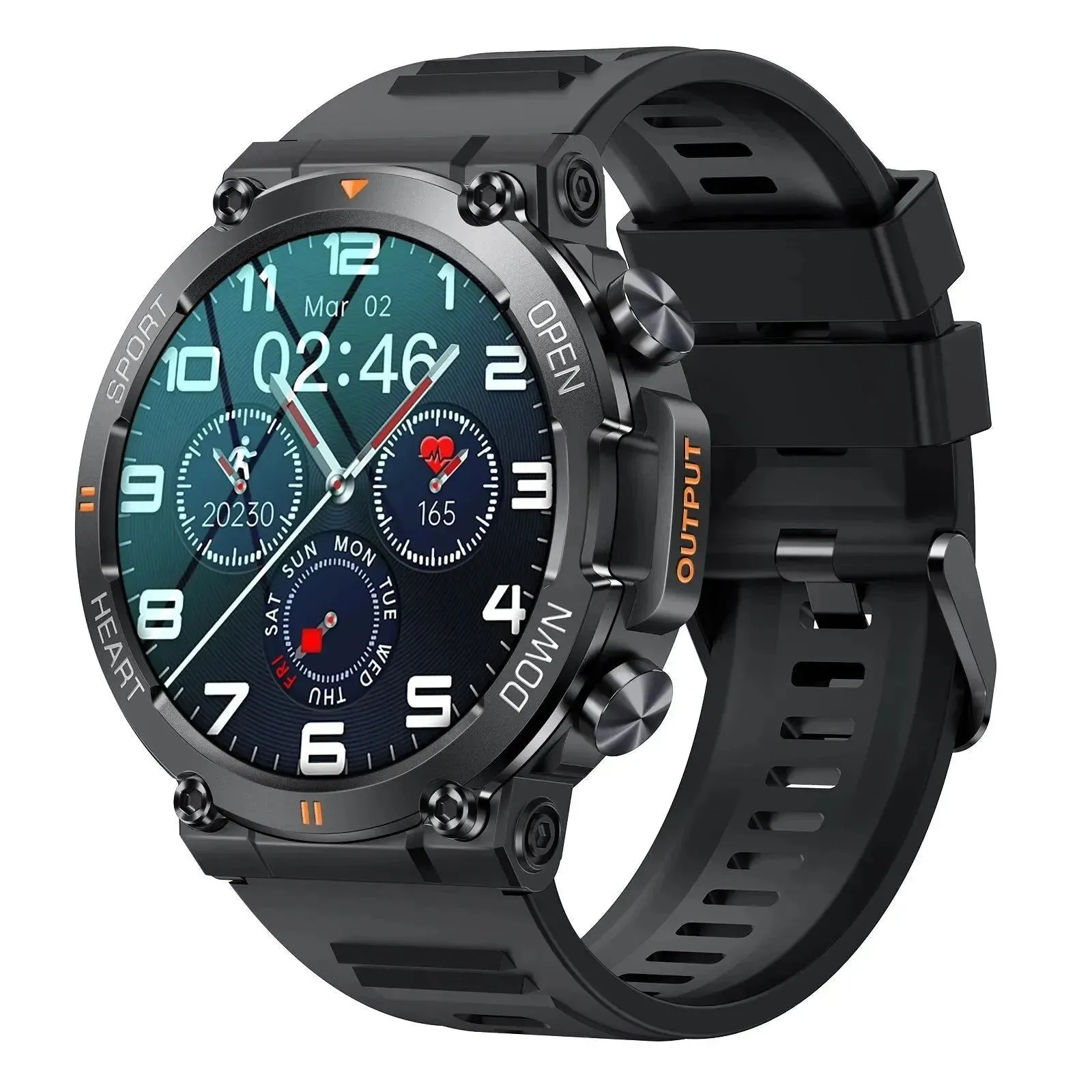 LOPOM Military Smart Watch Men Sports Electronics Smartwatch Women Fitness Tracker 1.39'' K56 PRO 2024 Bluetooth Call Waterproof