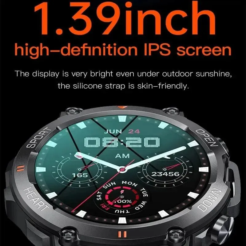 LOPOM Military Smart Watch Men Sports Electronics Smartwatch Women Fitness Tracker 1.39'' K56 PRO 2024 Bluetooth Call Waterproof