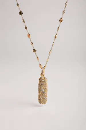 LOREE RODKIN | NARROW PAVE DIAMOND BAR PENDANT