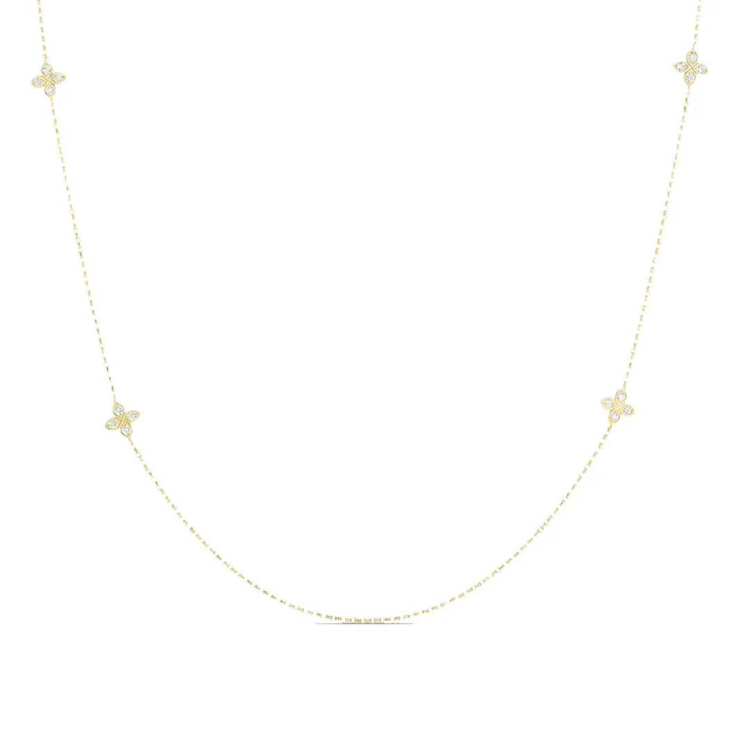 Love by the Inch 10-Station Flower Necklace