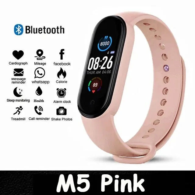 M5 Smart Watch Men Women Smartwatch Blood Pressure Heart Rate Monitor Sport Fitness Tracker Bracelet Smart Watches for Xiaomi