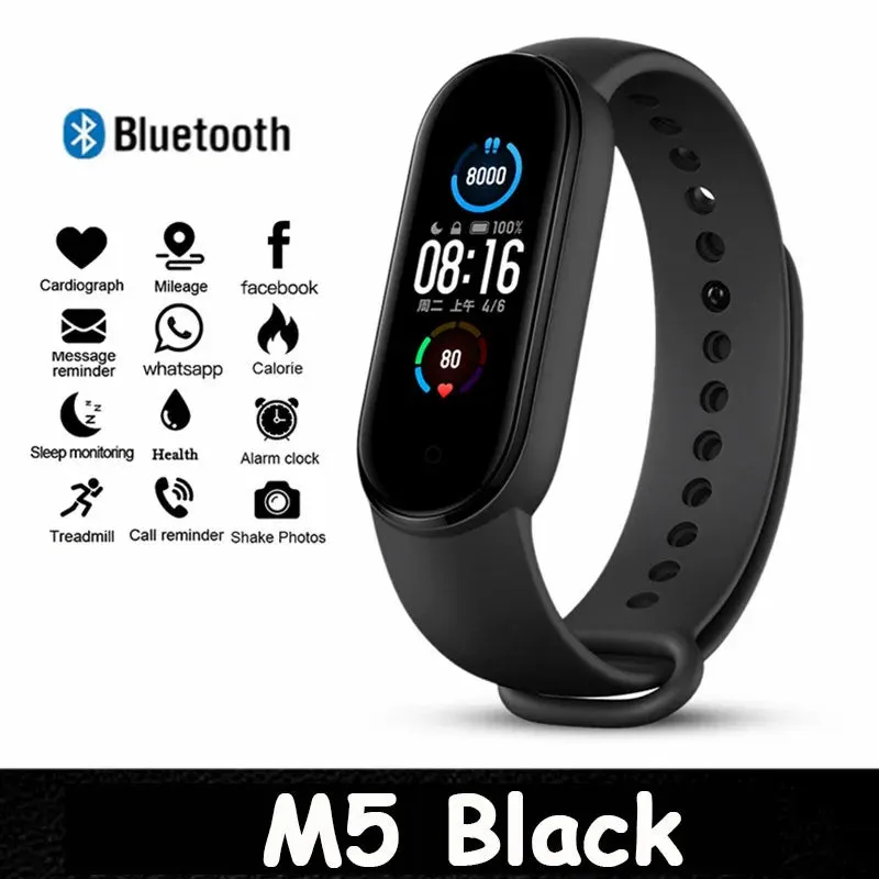 M5 Smart Watch Men Women Smartwatch Blood Pressure Heart Rate Monitor Sport Fitness Tracker Bracelet Smart Watches for Xiaomi