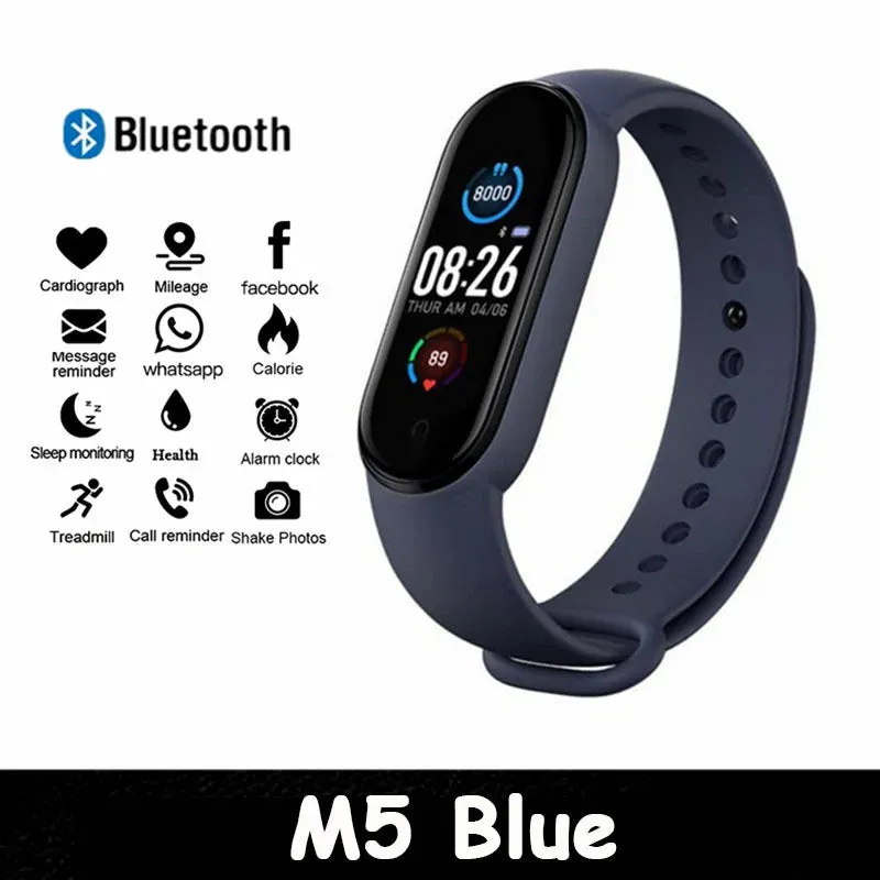 M5 Smart Watch Men Women Smartwatch Blood Pressure Heart Rate Monitor Sport Fitness Tracker Bracelet Smart Watches for Xiaomi