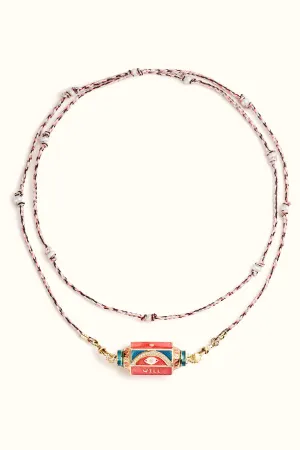 MARIE LICHTENBERG | 14K GOLD EYE WILL PINK NECKLACE