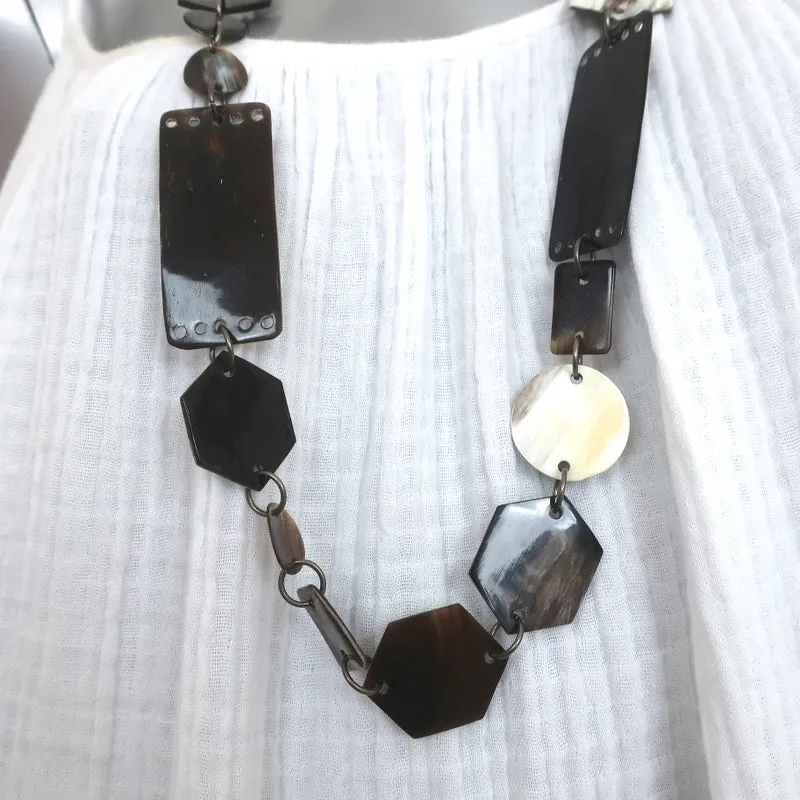 Marni Geometric Horn Necklace on Chain