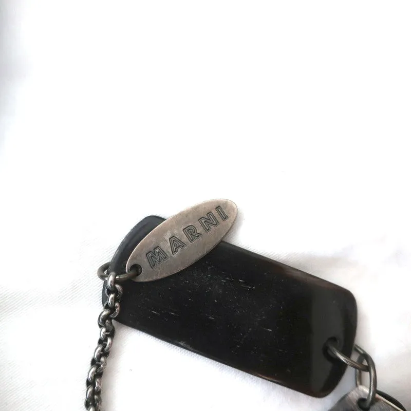 Marni Geometric Horn Necklace on Chain