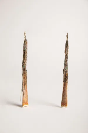 MARTIN BERNSTEIN | GOLD AMMONITE EMERALD EARRINGS