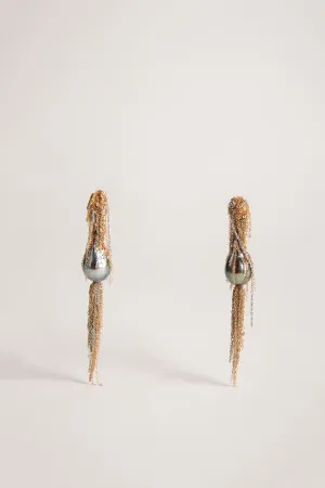 MARTIN BERNSTEIN | GOLD PEARL EARRINGS