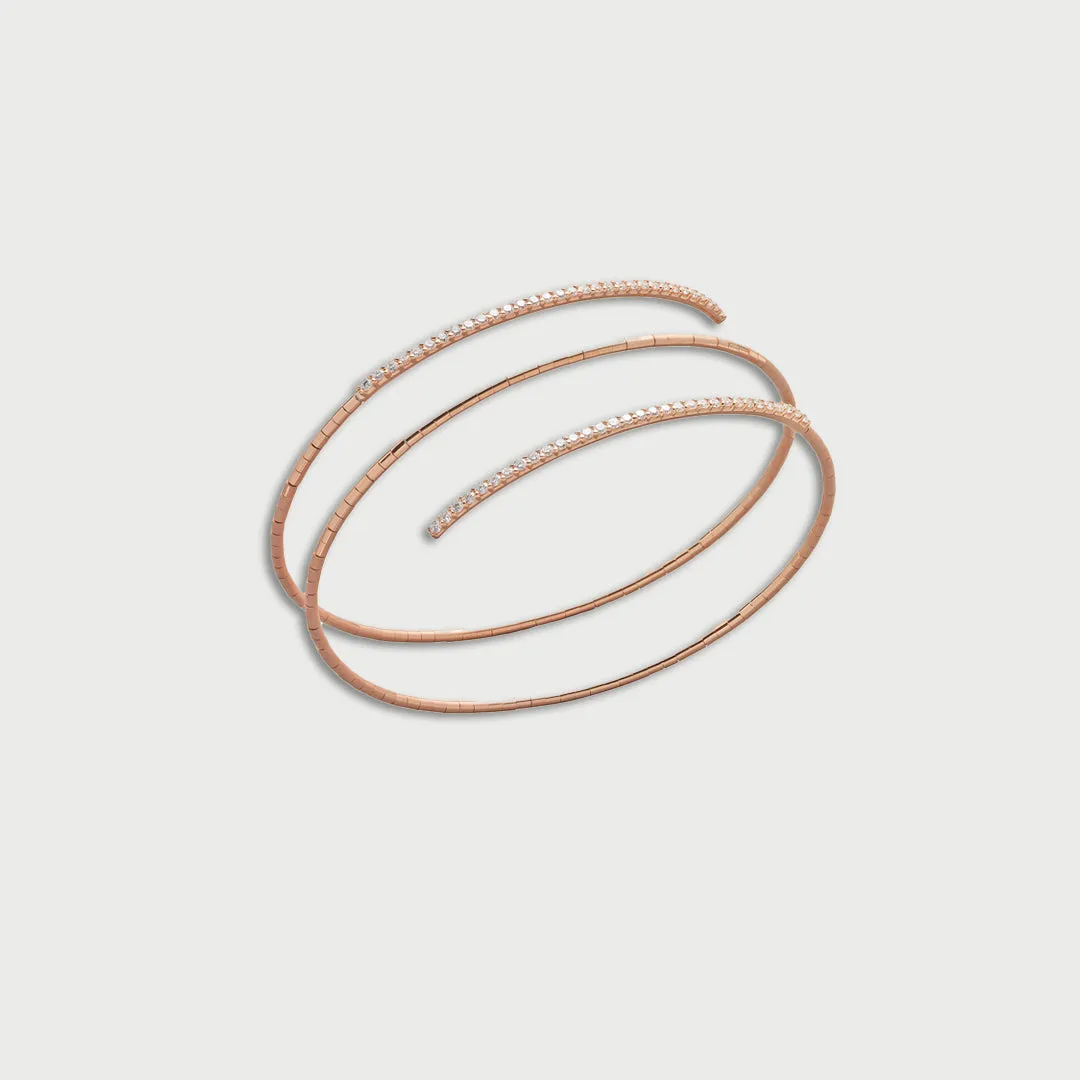 MATTIA CIELO | ROSE GOLD THREE WRAP DIAMOND BRACELET
