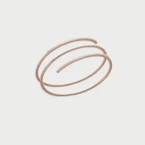 MATTIA CIELO | ROSE GOLD THREE WRAP DIAMOND BRACELET