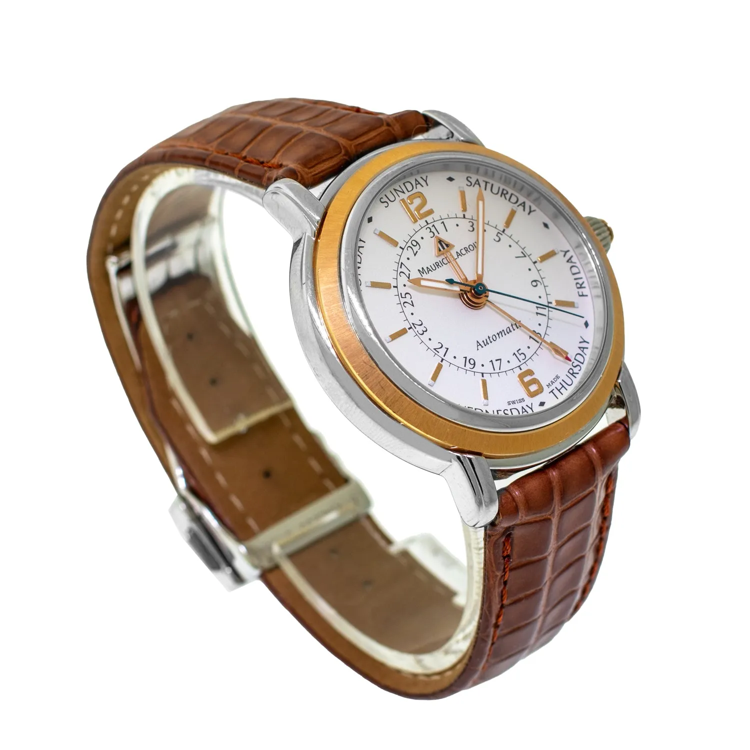 Maurice Lacroix Masterpiece 40mm Stainless Steel and Rose Gold Silver Dial MP6328