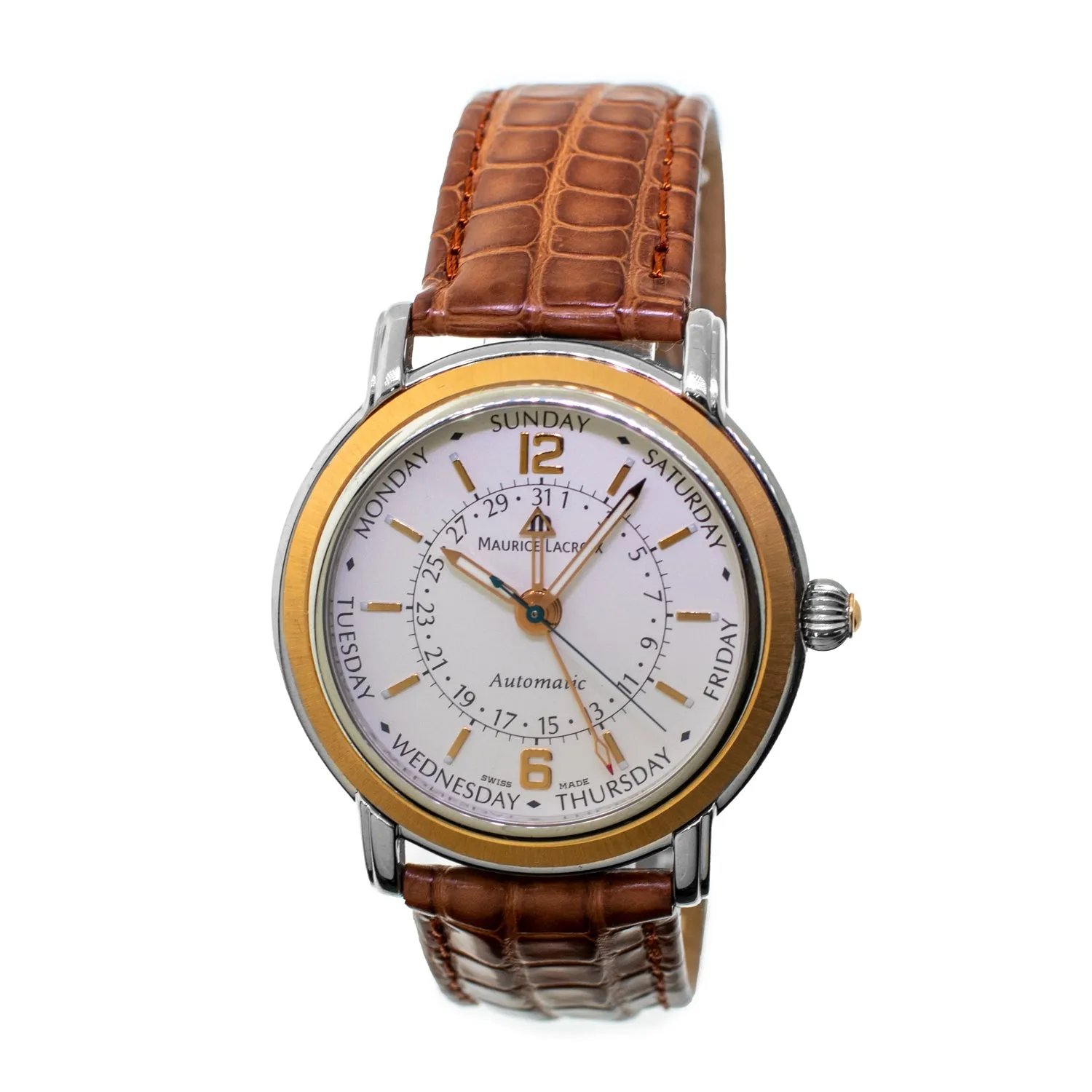 Maurice Lacroix Masterpiece 40mm Stainless Steel and Rose Gold Silver Dial MP6328