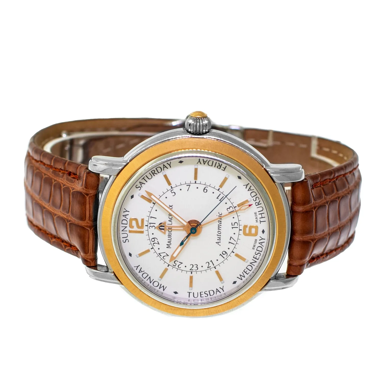 Maurice Lacroix Masterpiece 40mm Stainless Steel and Rose Gold Silver Dial MP6328