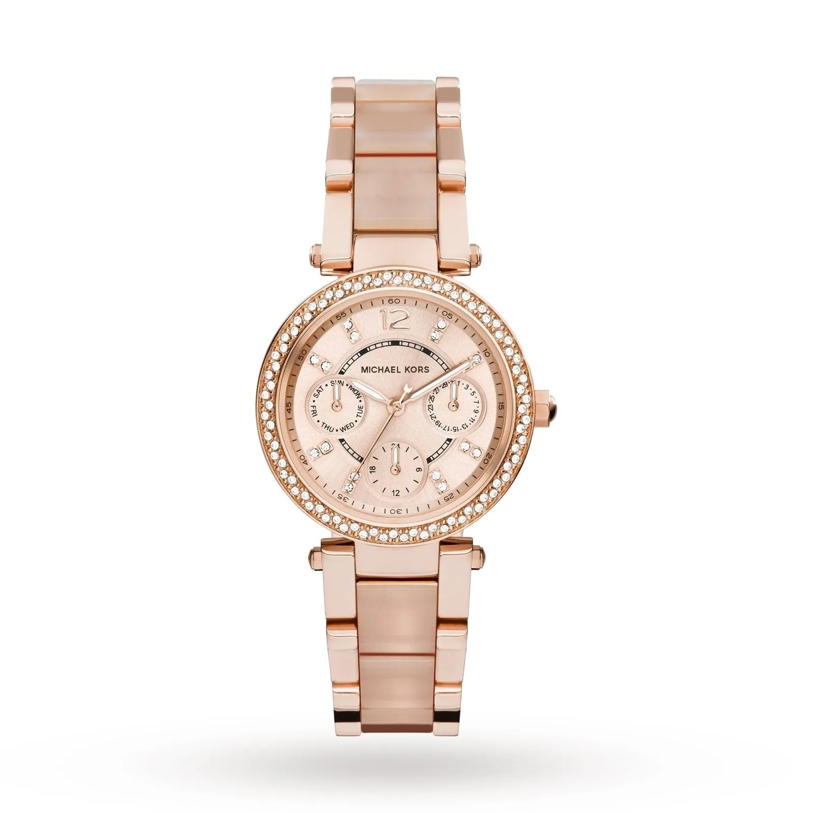 Michael Kors Ladies Multi Dial Parker Rose Gold Model MK6110