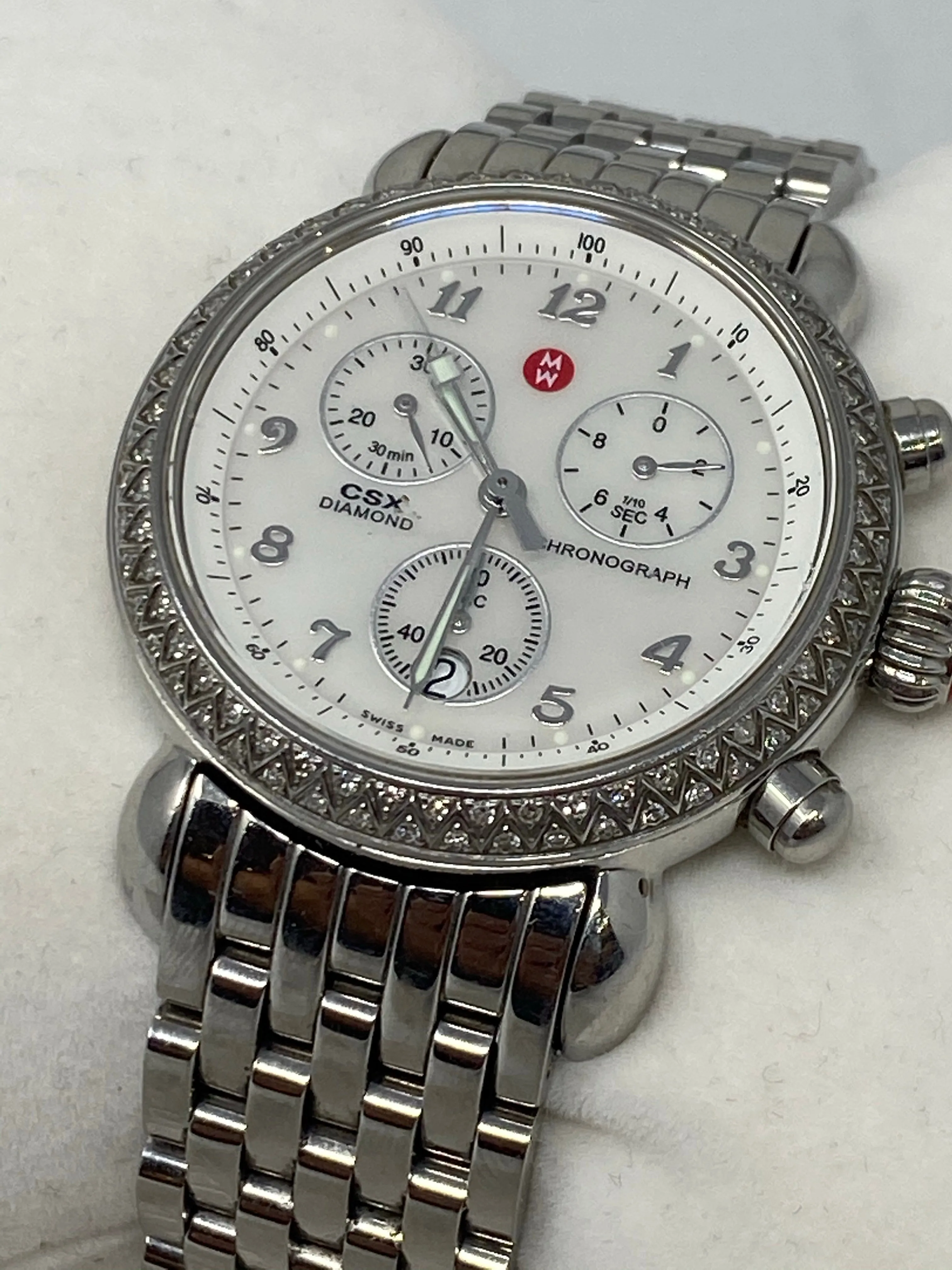 Michele CSX Diamond Bezel Ladies Watch
