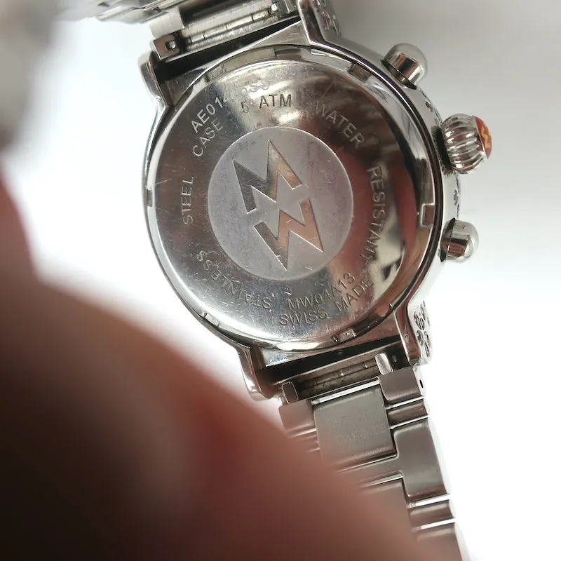 Michele Extreme Fleur Diamond Bezel Stainless Steel Watch MW04A13