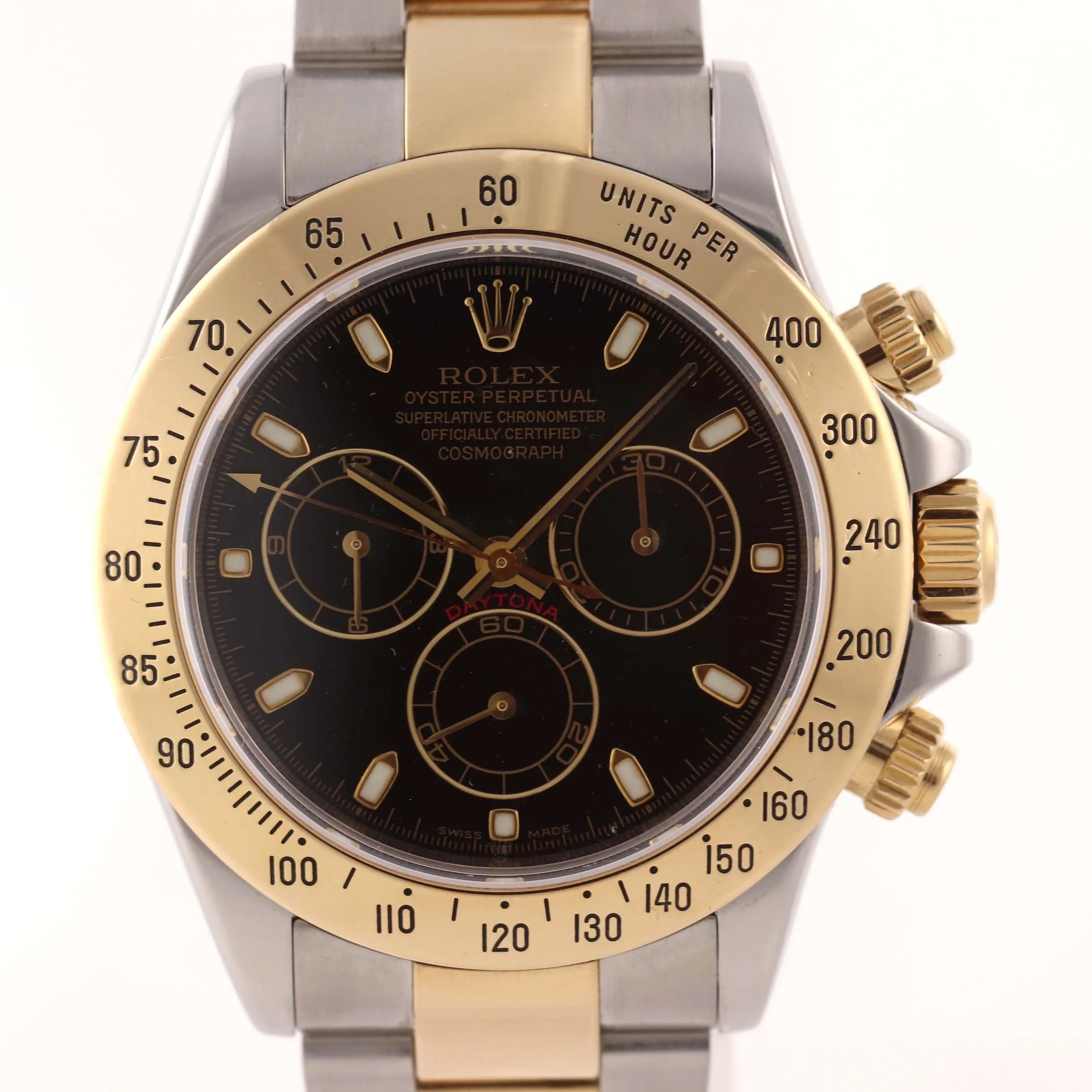 MINT 116523 Rolex Daytona Chrono Black Steel 18k Gold Two Tone Watch Box
