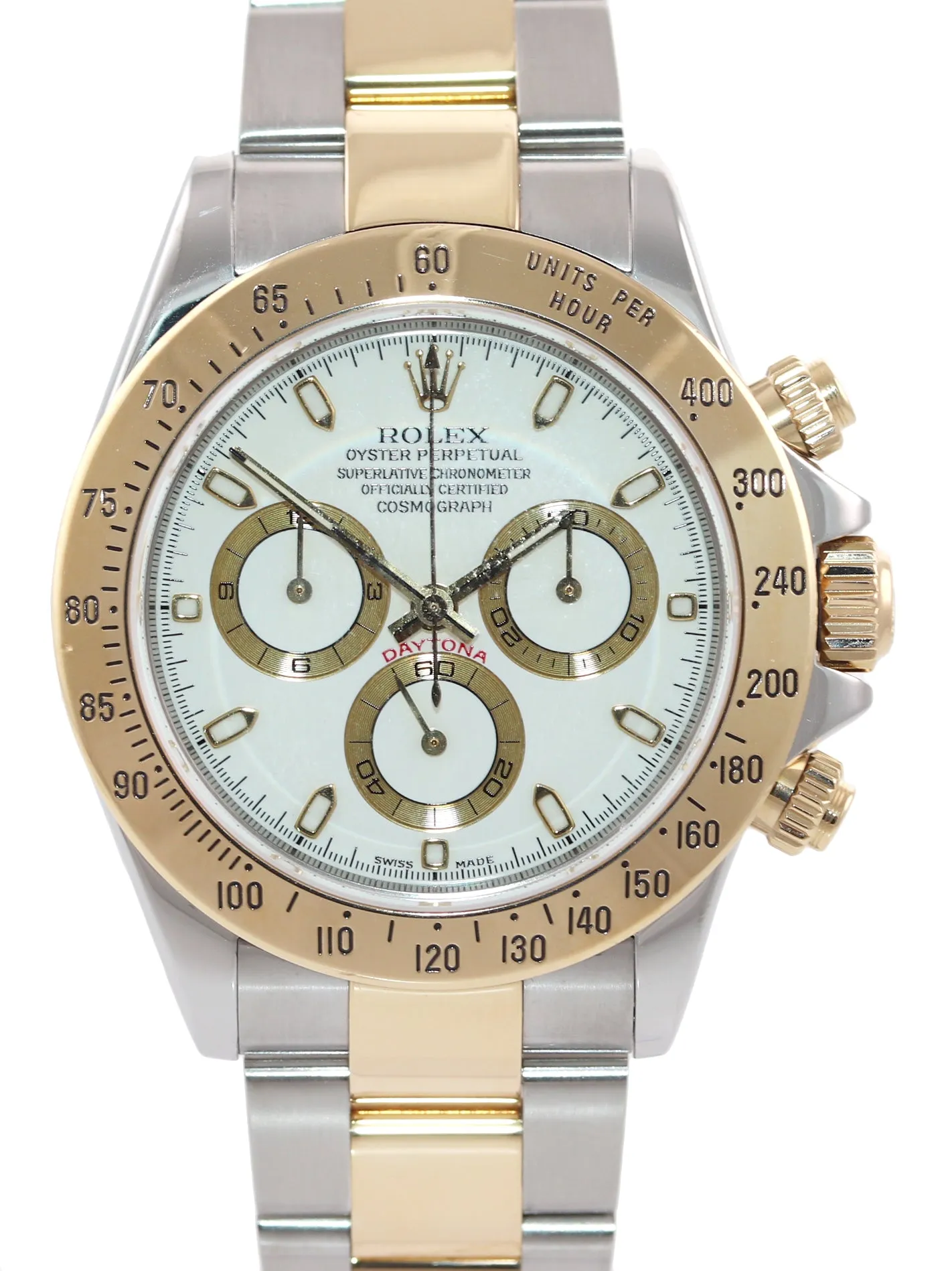 MINT 2004 PAPERS Rolex Daytona 116523 White Steel 18k Gold Two Tone Watch Box