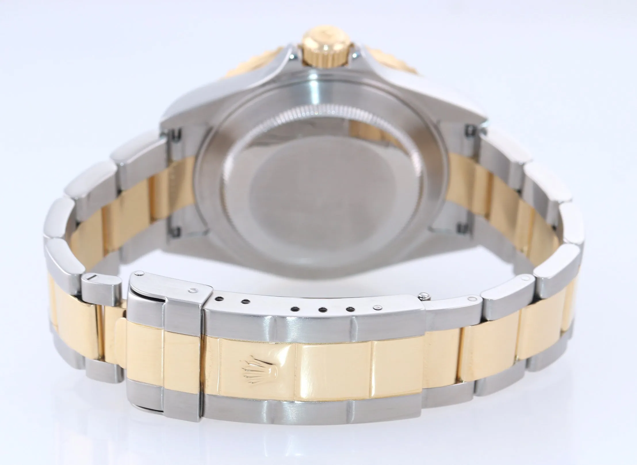 MINT 2005 Rolex Submariner 16613 Two Tone 18k Gold Buckle Blue SEL Watch Box
