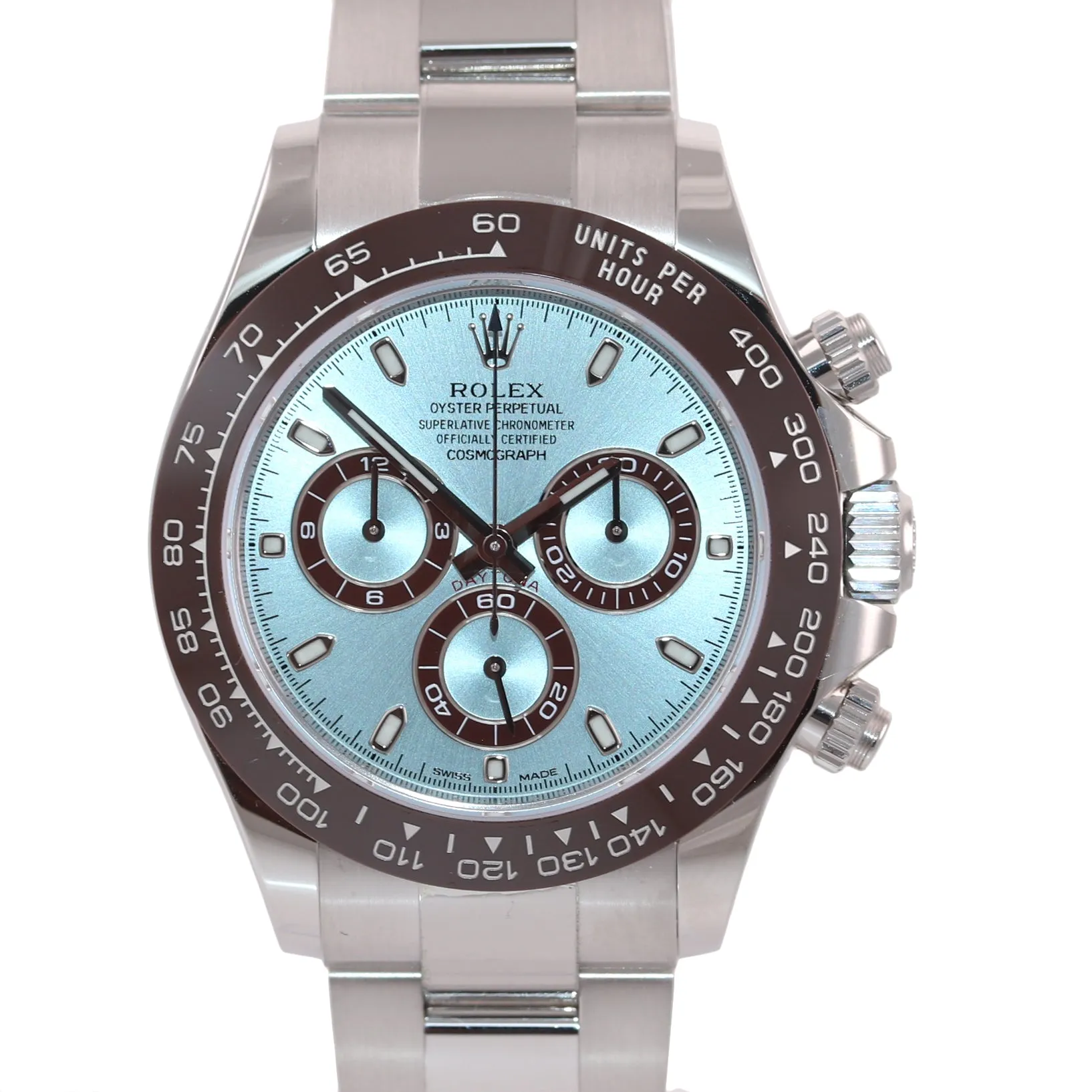 MINT 2018 PAPERS Rolex Daytona 116506 Platinum Glacier Platona Blue Watch Box