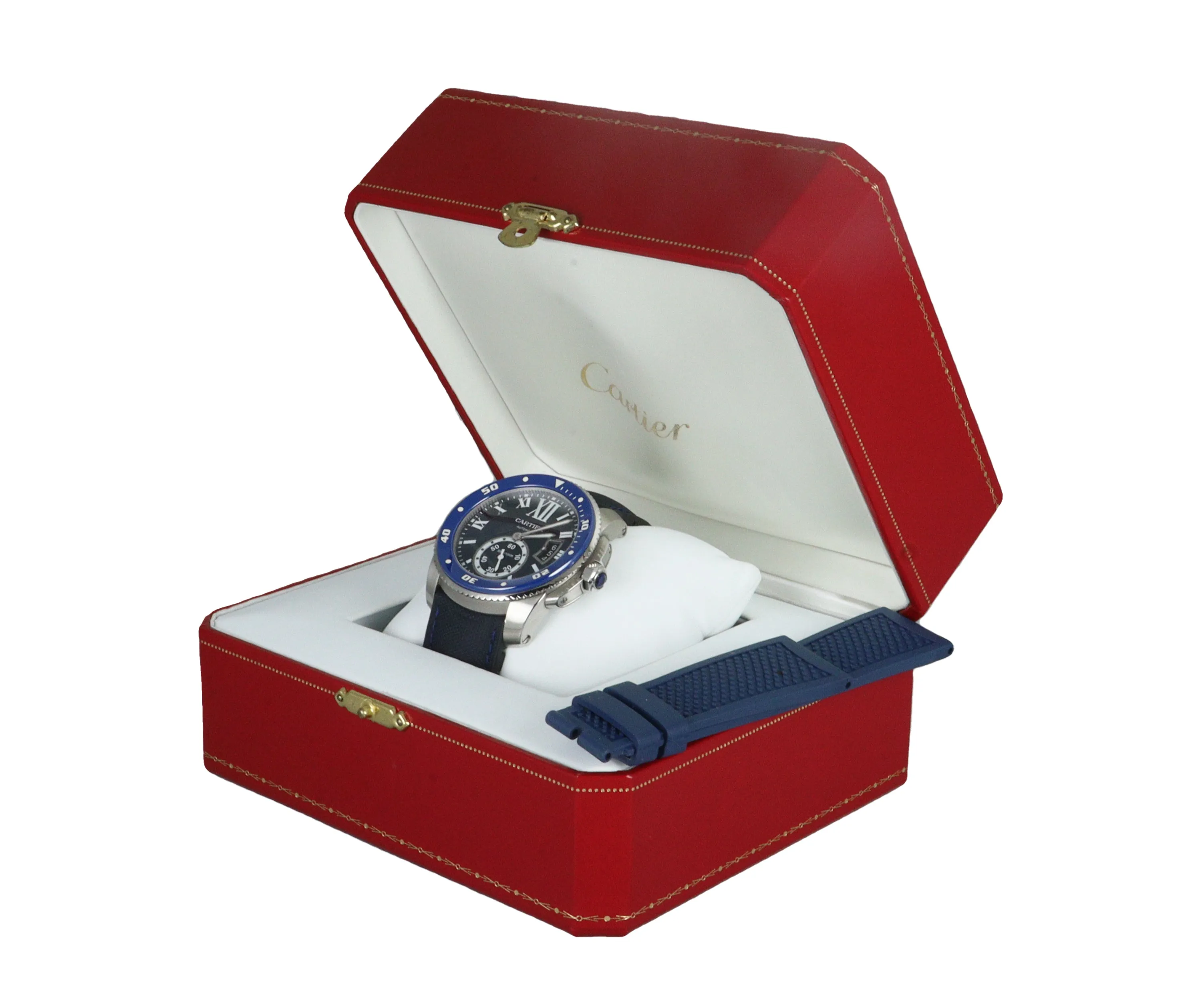 MINT 2019 Cartier Calibre Diver WSCA0011 Blue Stainless 42mm Men's Watch 3729