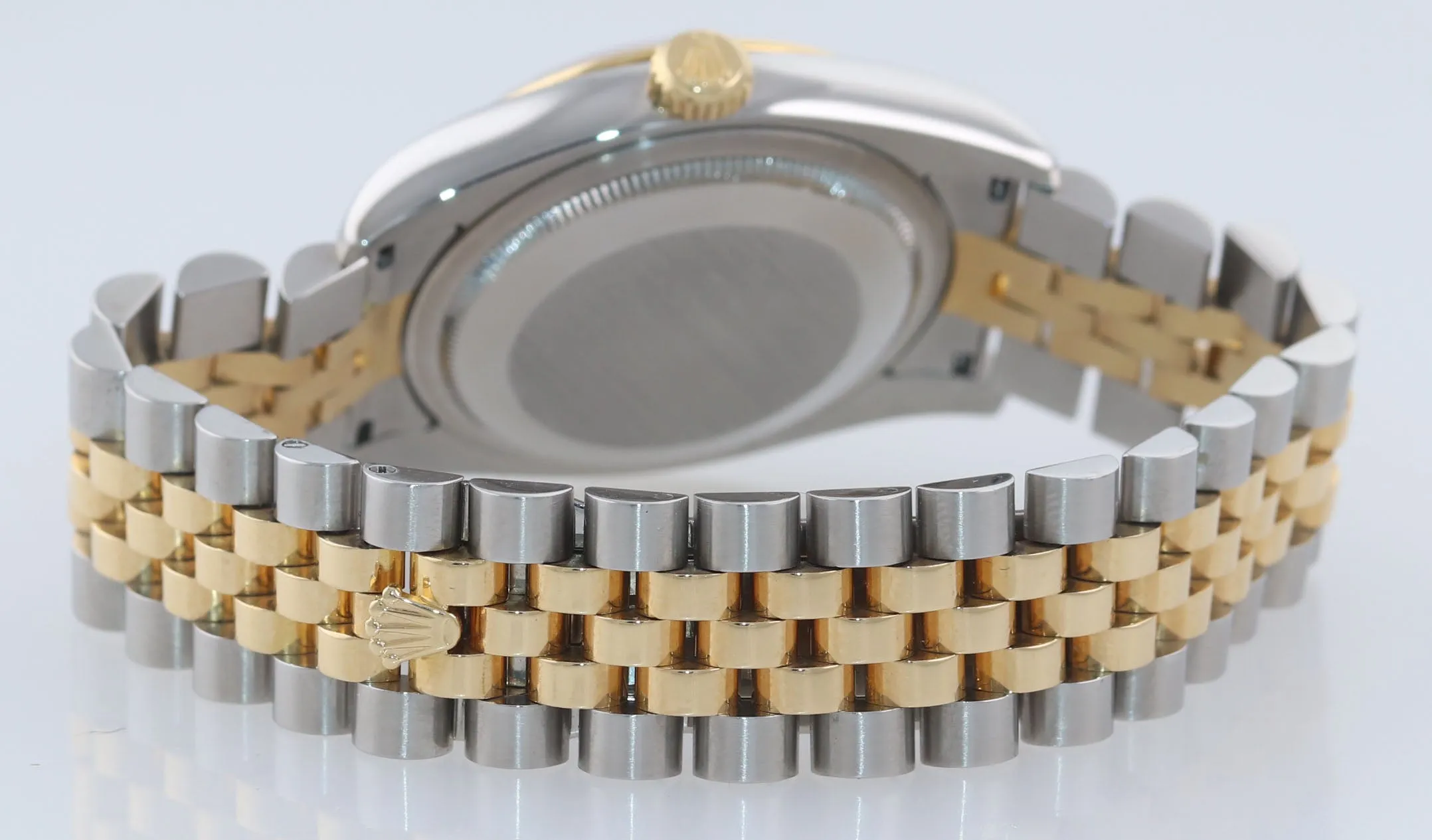 MINT BOX PAPERS Rolex DateJust Jubilee 36mm Ivory Pyramid 116233 18k Gold Watch