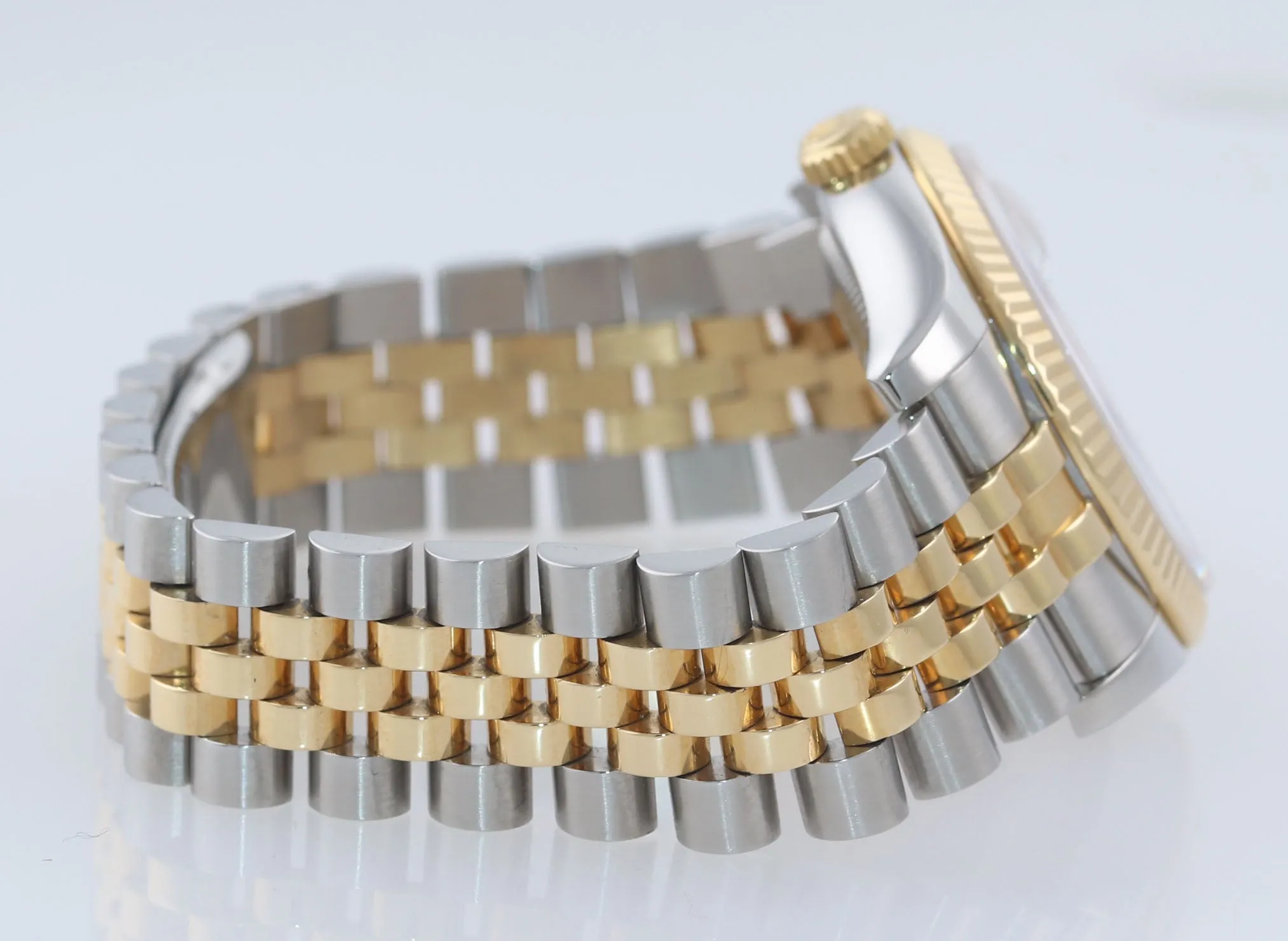 MINT BOX PAPERS Rolex DateJust Jubilee 36mm Ivory Pyramid 116233 18k Gold Watch