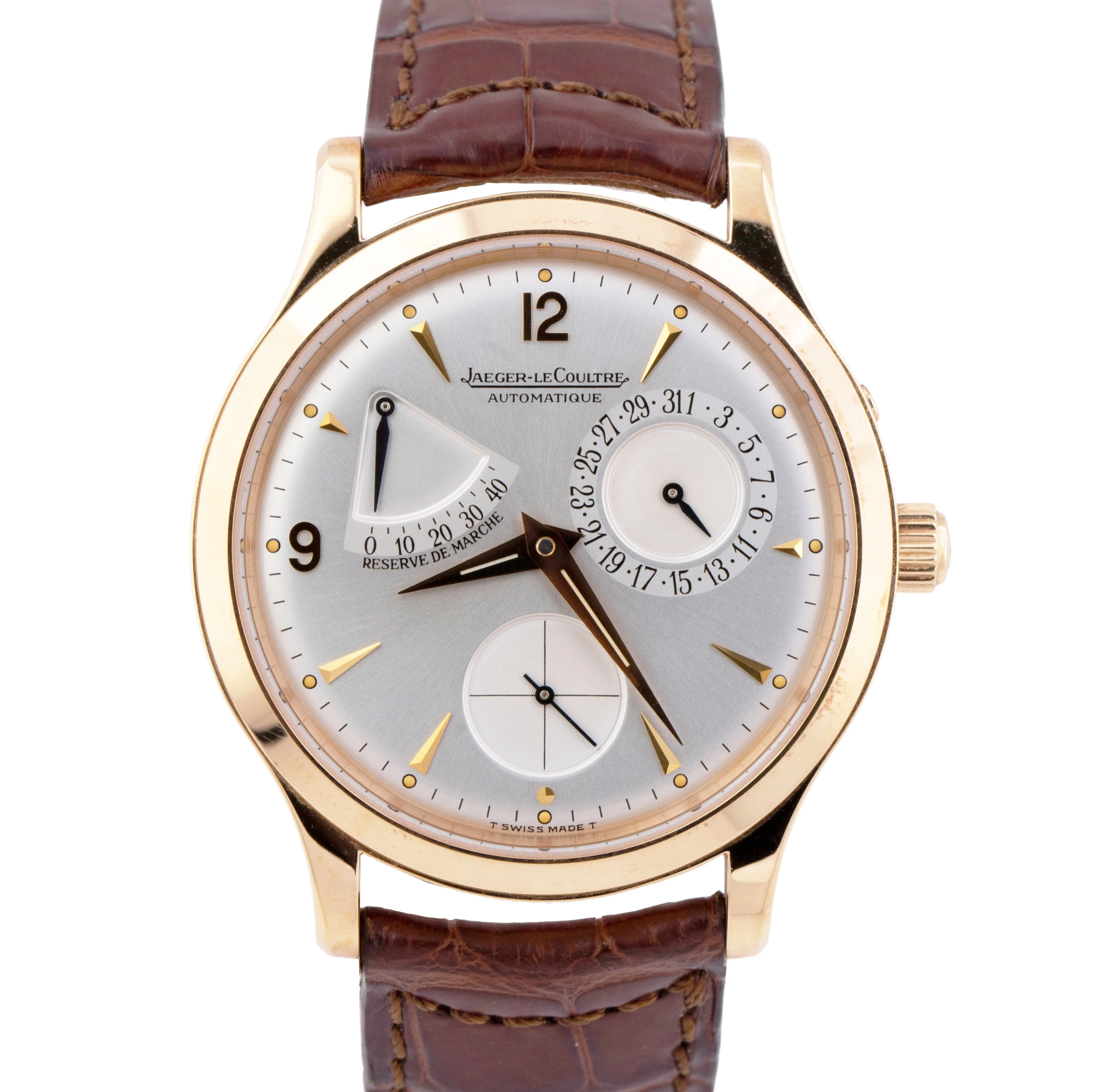 MINT Jaeger LeCoultre JLC Master Control Reserve De Marche 37mm 18K 140.2.93 BOX