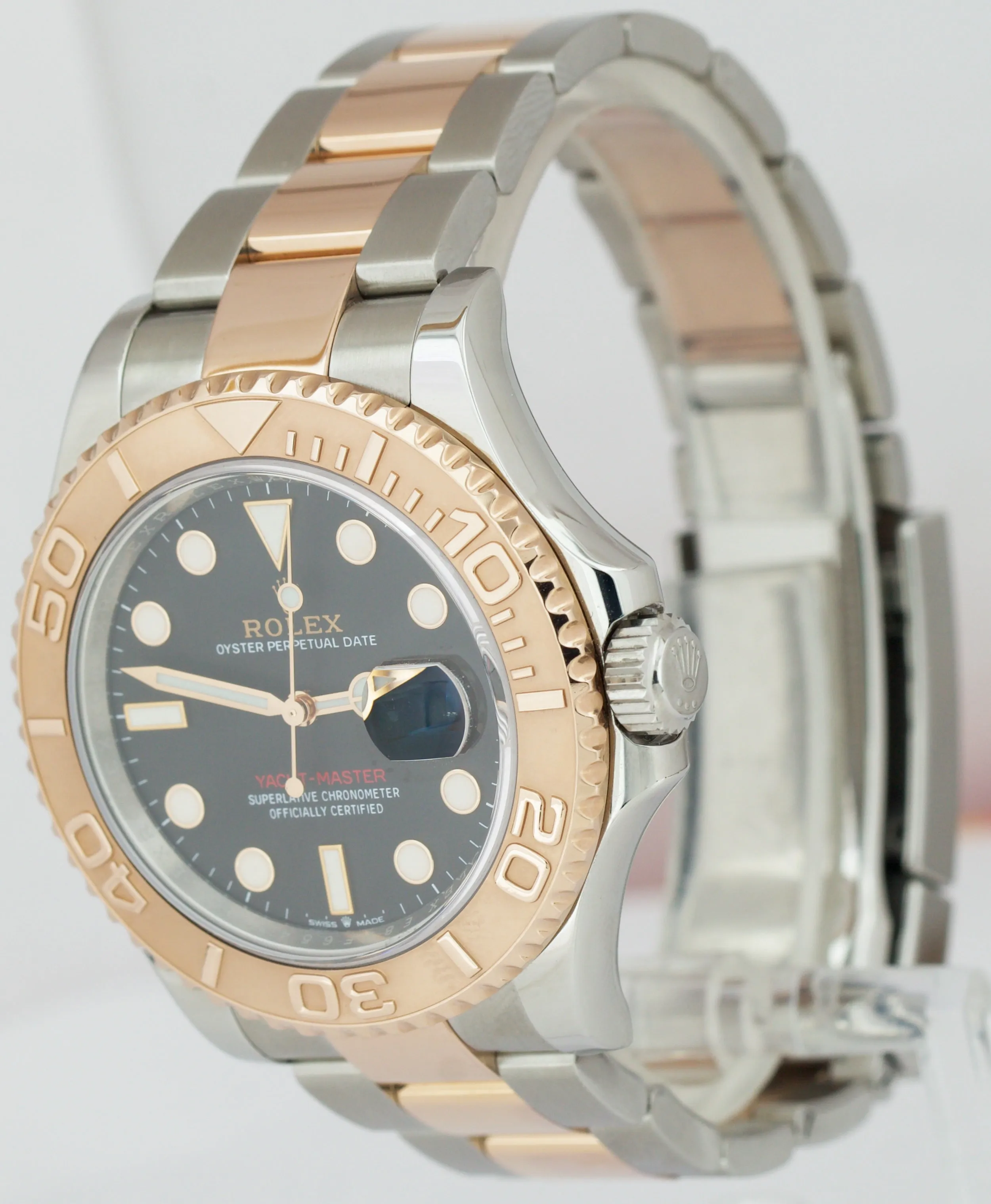 MINT JUNE 2021 Rolex Yacht-Master 18K Rose Gold Black 40mm 126621 Watch
