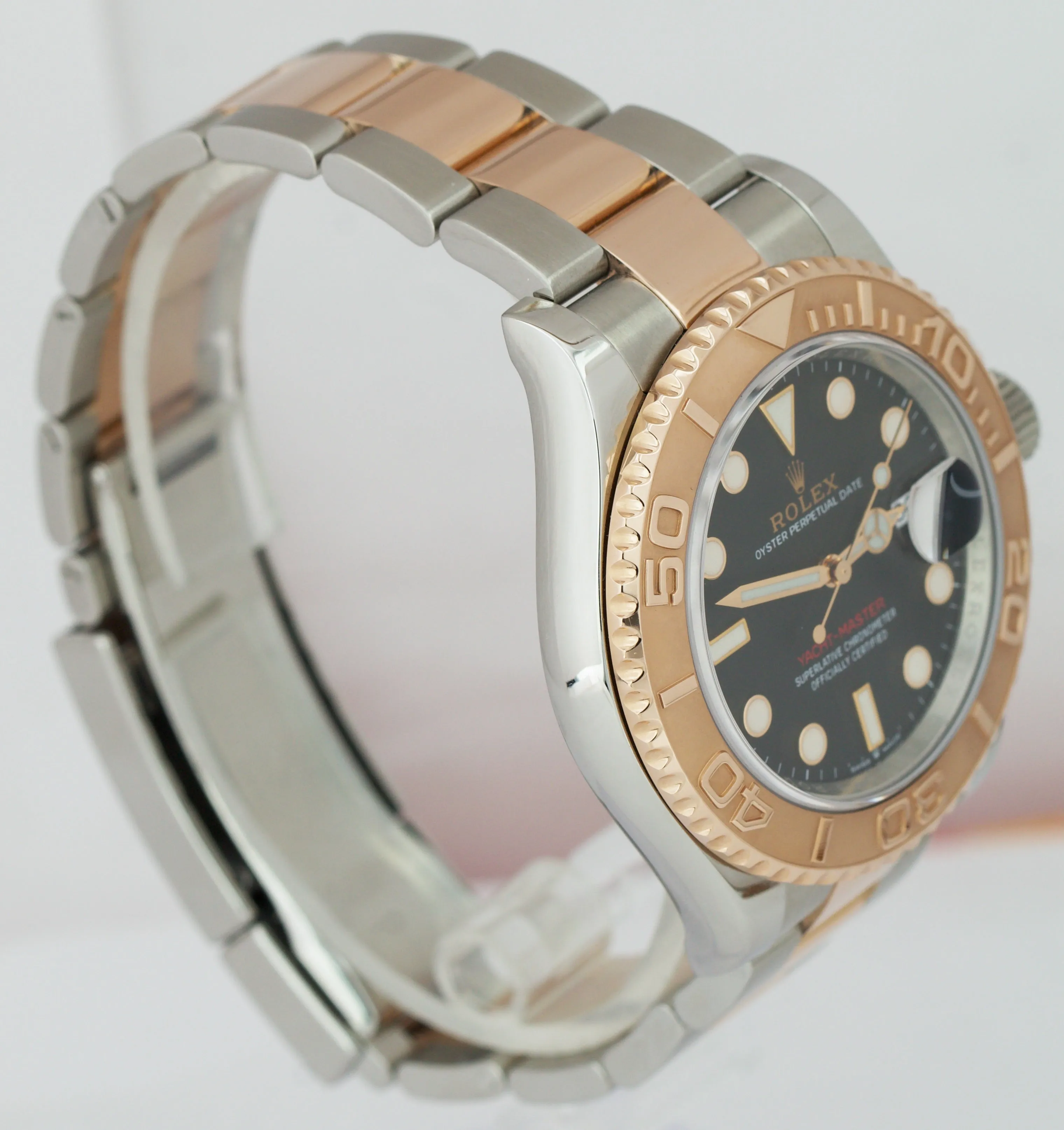 MINT JUNE 2021 Rolex Yacht-Master 18K Rose Gold Black 40mm 126621 Watch