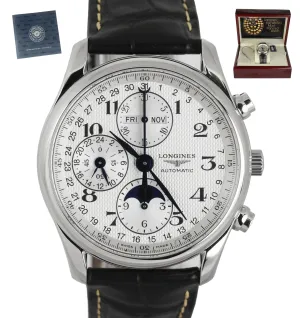 MINT Longines Master Collection L2.673.4 40mm Moonphase Steel Automatic White