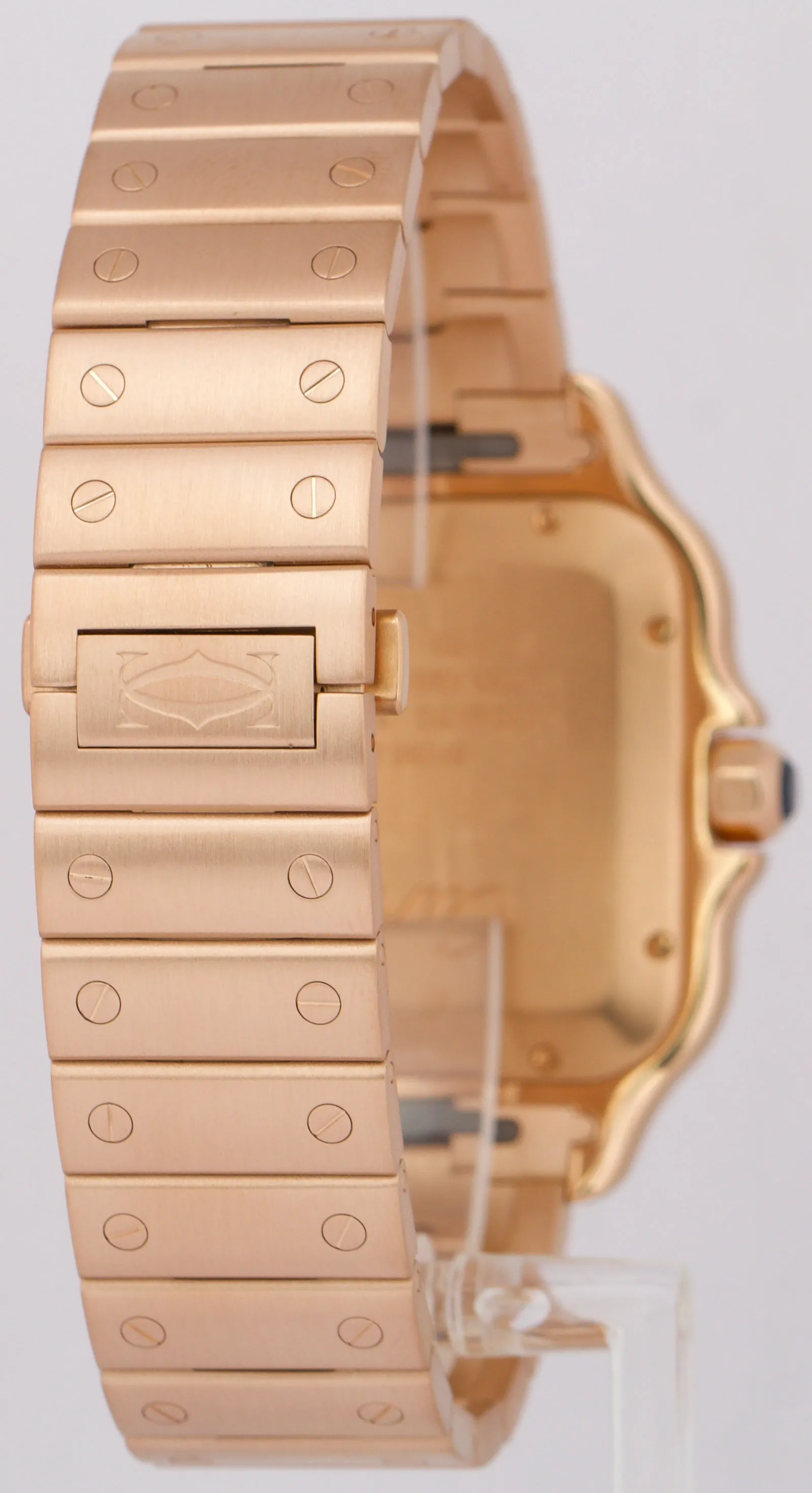 MINT PAPERS Cartier Santos 39.8mm 18K Rose Gold Watch Leather 4071 WHSA0018 BOX