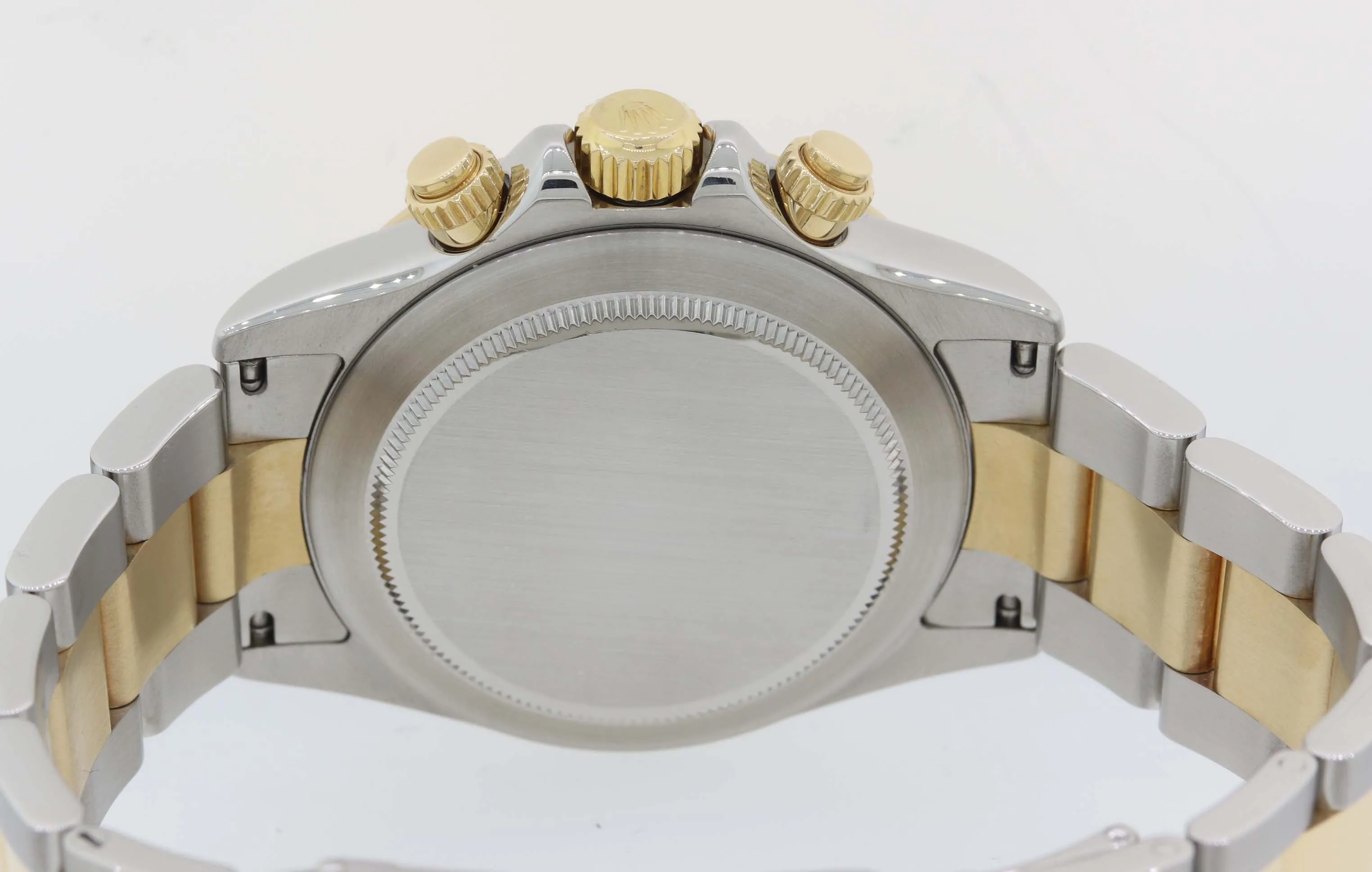 MINT Rolex Daytona Paul Newman Black 116523 18k Yellow Gold Steel Two Tone Watch