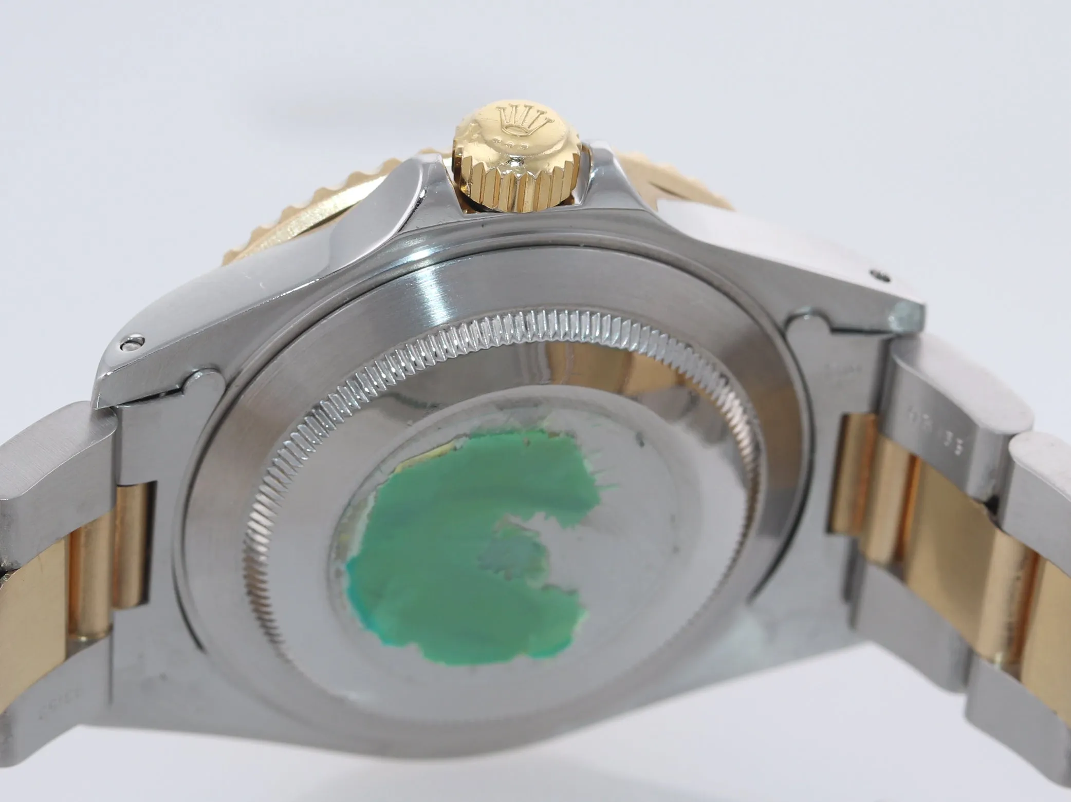 MINT Rolex Submariner 16613 18k Gold Steel Two Tone Black Dial 40mm Watch